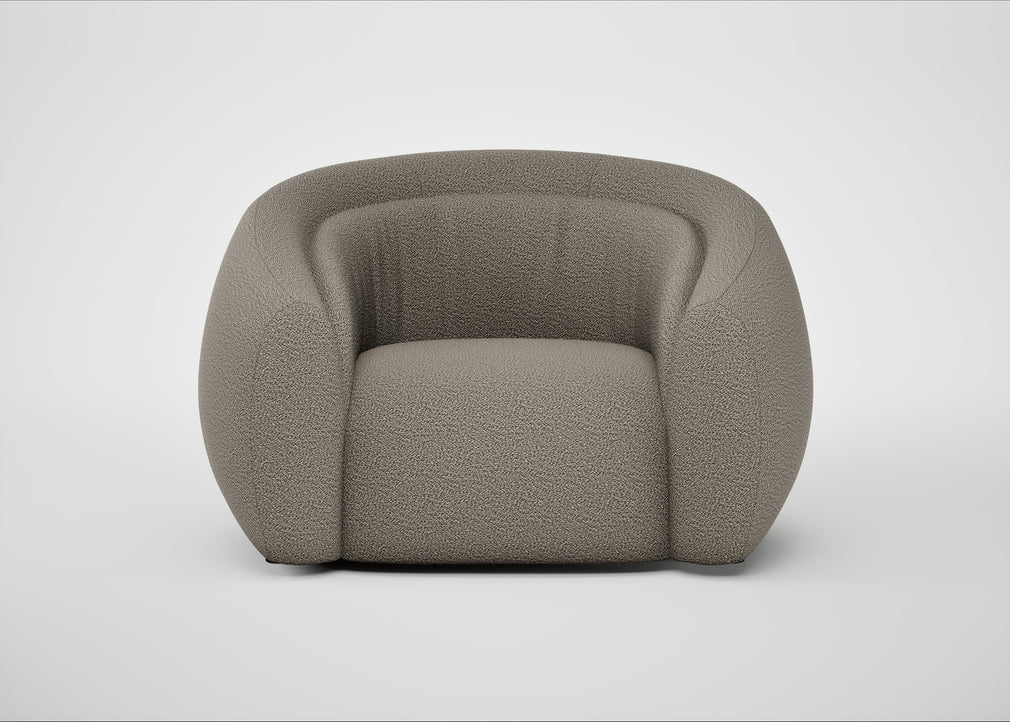 Flora Loveseat Loop Boucle Taupe