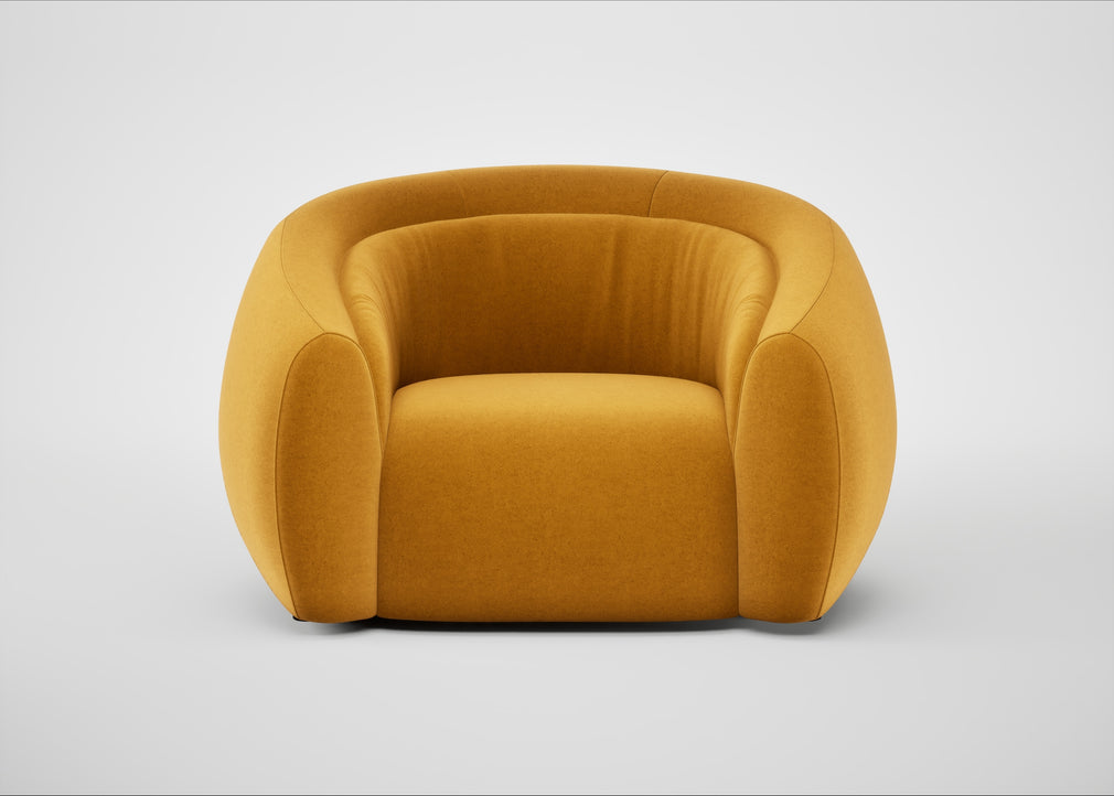 Flora Loveseat Nobilis Velvet Mustard