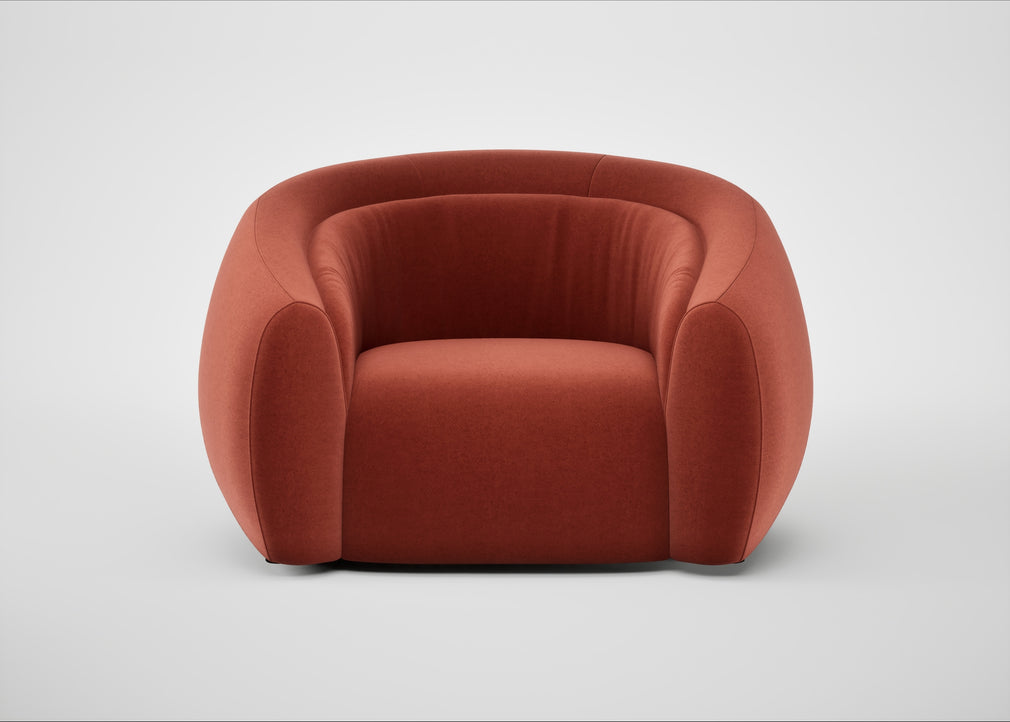 Flora Loveseat Nobilis Velvet Rust