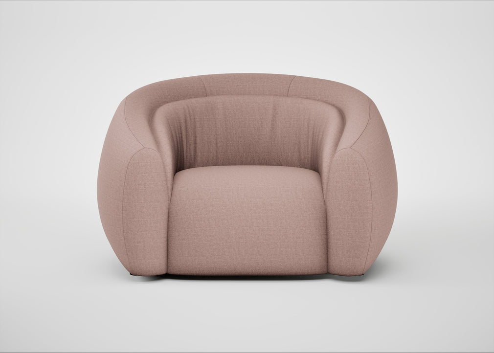 Flora Loveseat Siena Cotton Dusky Pink