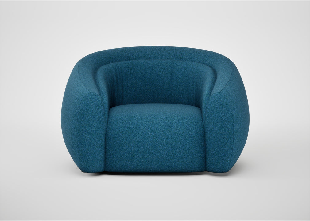 Flora Loveseat St Moritz Wool Blue