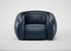 Flora Loveseat Leather Stonewash Navy Blue 279