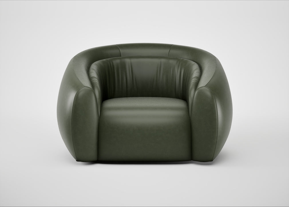 Flora Loveseat Leather Stonewash Vintage Green 278