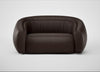 Flora 2 Seater Sofa Leather Grain Chocolate 066