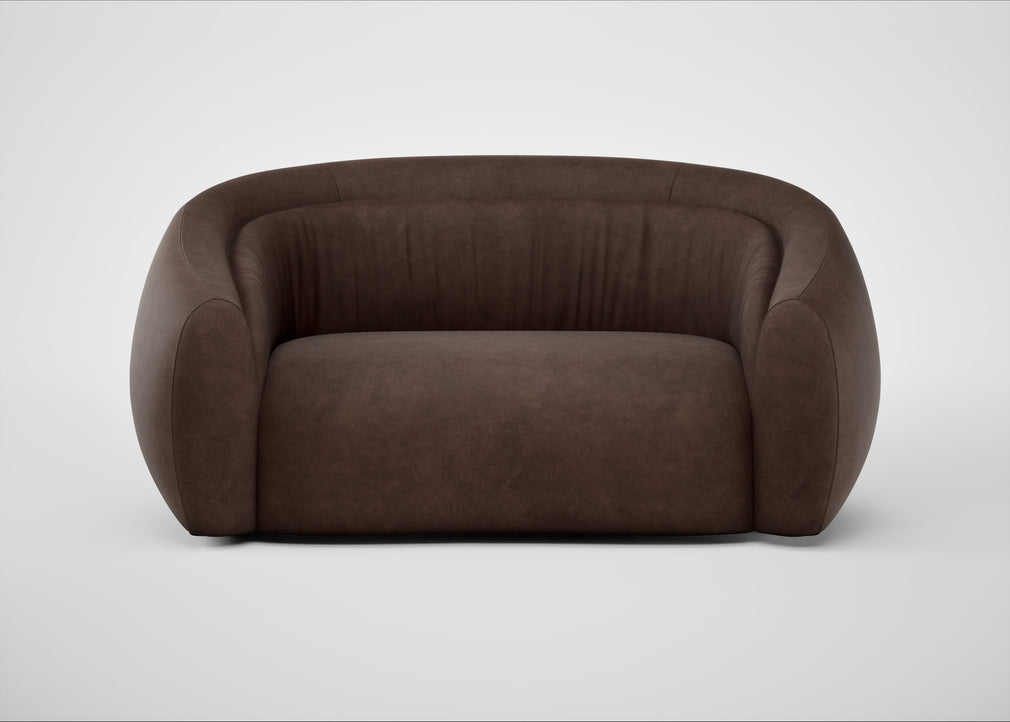 Flora 2 Seater Sofa Heritage Leather Chestnut 2064