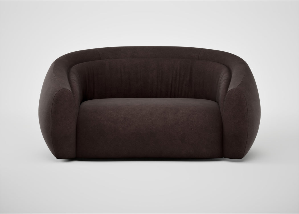 Flora 2 Seater Sofa Heritage Leather Dark Walnut 2069