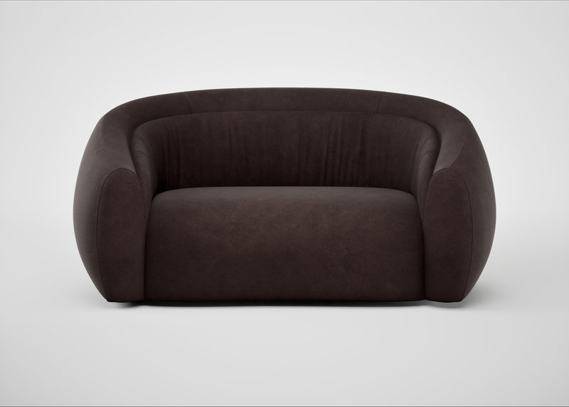 Flora 2 Seater Sofa Heritage Leather Dark Walnut 2069