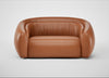 Flora 2 Seater Sofa Linea Leather Brown 680