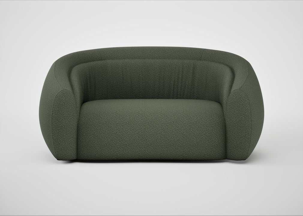 Flora 2 Seater Sofa Loop Boucle Forest