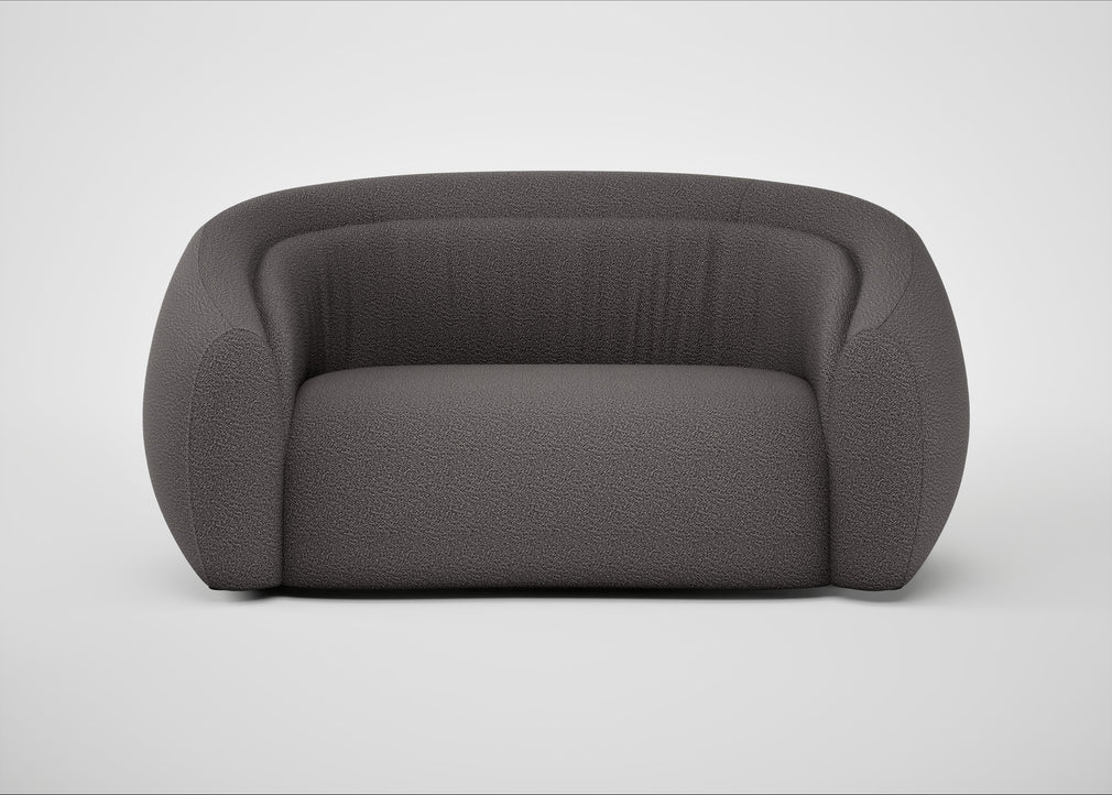 Flora 2 Seater Sofa Loop Boucle Granite