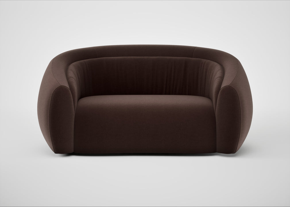 Flora 2 Seater Sofa Nobilis Velvet Espresso