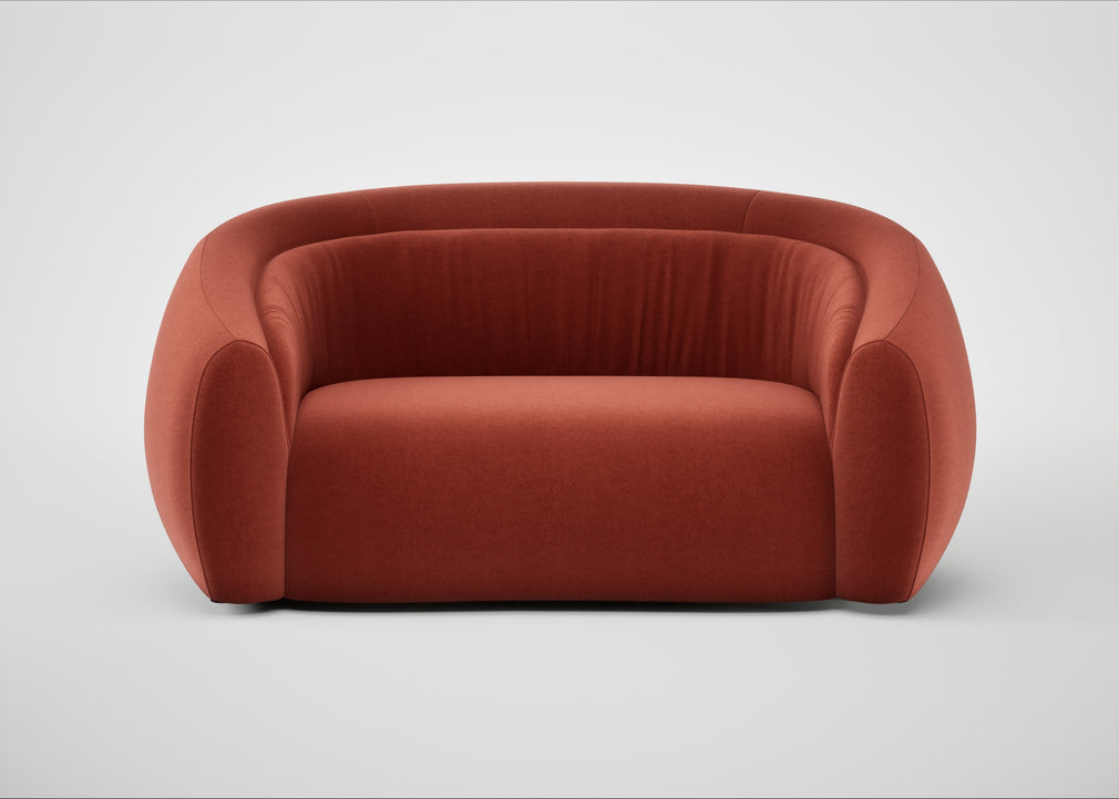Flora 2 Seater Sofa Nobilis Velvet Rust