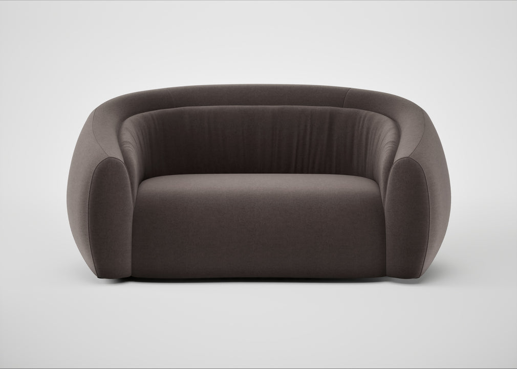 Flora 2 Seater Sofa Nobilis Velvet Sable