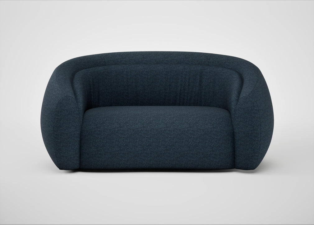 Flora 2 Seater Sofa Siena Cotton Deep Sea