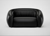 Flora 2 Seater Sofa Leather Stonewash Black 263