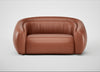 Flora 2 Seater Sofa Leather Stonewash Light Brown 274
