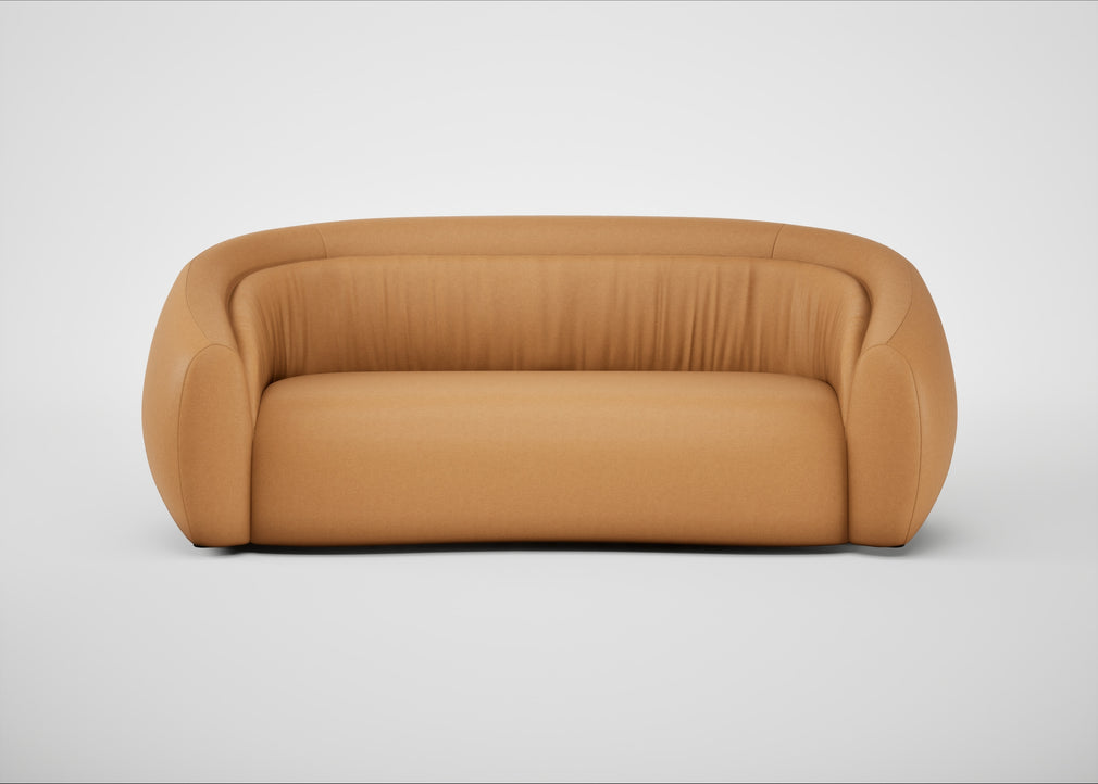 Flora 3 Seater Sofa Daino Leather Parchment