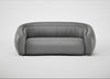 Flora 3 Seater Sofa Daino Leather Steel