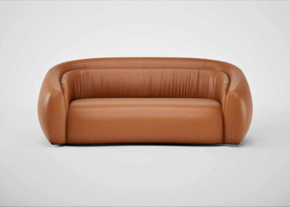 Flora 3 Seater Sofa Daino Leather Treacle