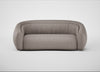Flora 3 Seater Sofa Leather Grain Light Grey 060