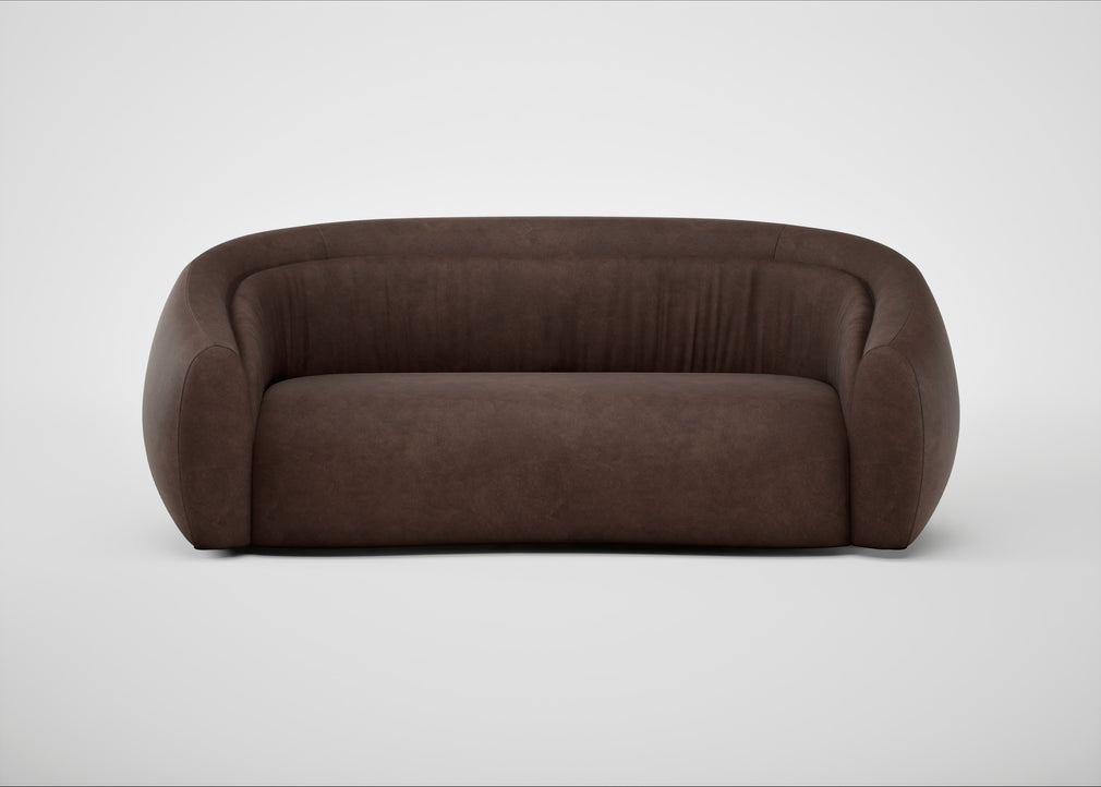 Flora 3 Seater Sofa Heritage Leather Chestnut 2064