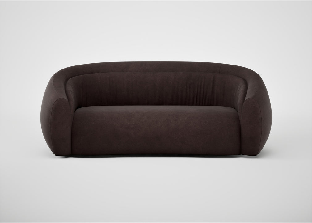 Flora 3 Seater Sofa Heritage Leather Dark Walnut 2069