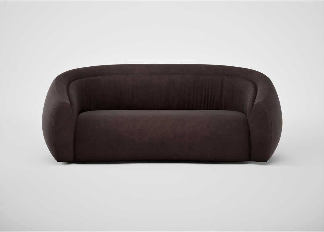 Flora 3 Seater Sofa Heritage Leather Dark Walnut 2069