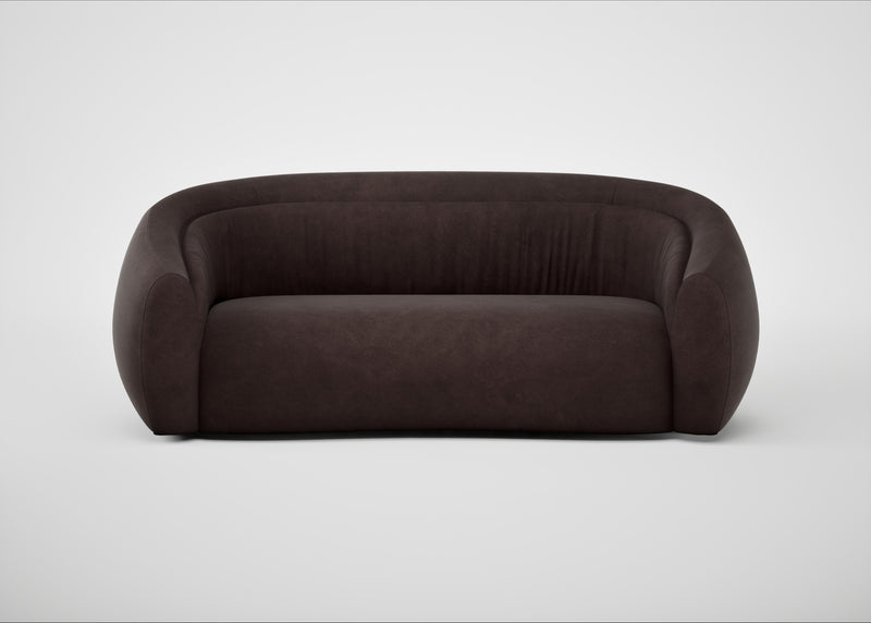 Flora 3 Seater Sofa Heritage Leather Dark Walnut 2069