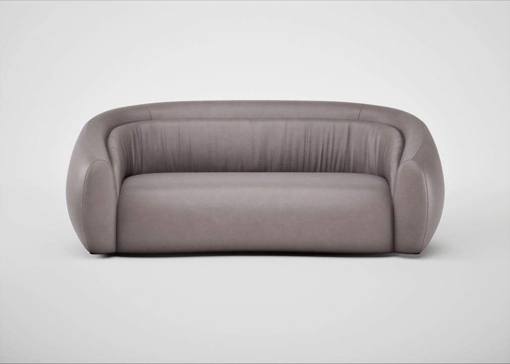 Flora 3 Seater Sofa Heritage Leather Stone Grey 2060