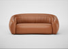 Flora 3 Seater Sofa Linea Leather Brown 680