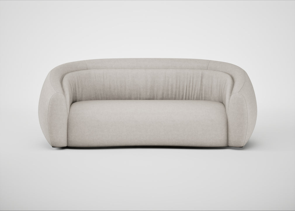 Flora 3 Seater Sofa Linea Leather White 634