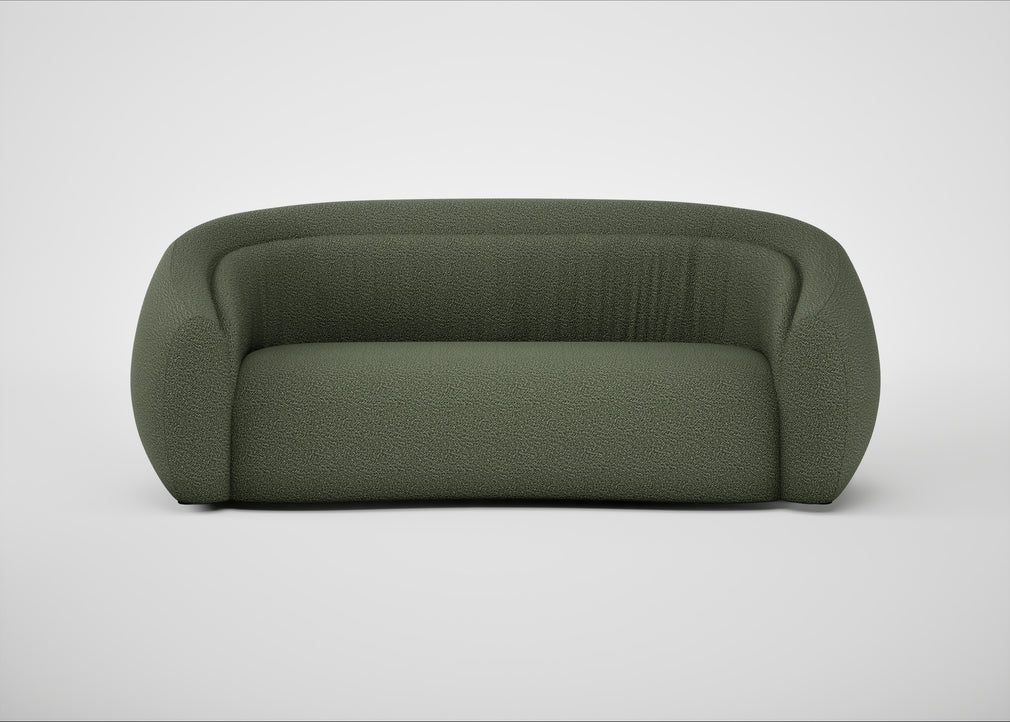 Flora 3 Seater Sofa Loop Boucle Forest