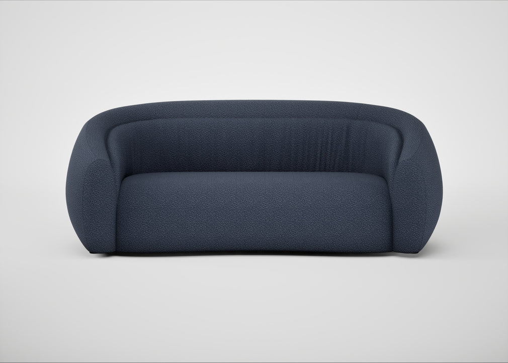 Flora 3 Seater Sofa Loop Boucle Navy