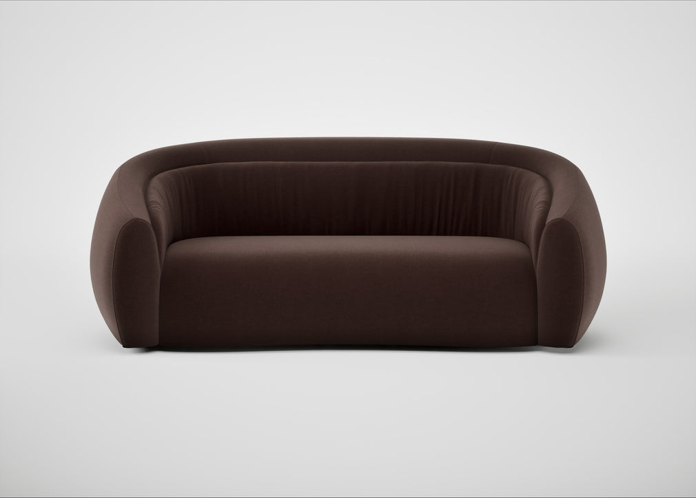 Flora 3 Seater Sofa Nobilis Velvet Espresso