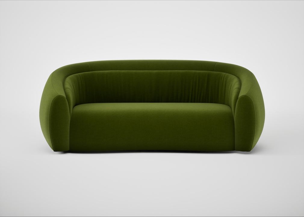 Flora 3 Seater Sofa Nobilis Velvet Leaf