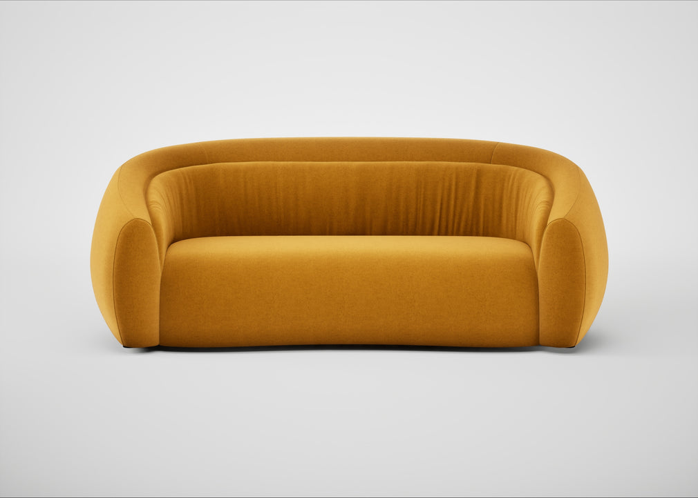 Flora 3 Seater Sofa Nobilis Velvet Mustard