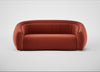 Flora 3 Seater Sofa Nobilis Velvet Rust