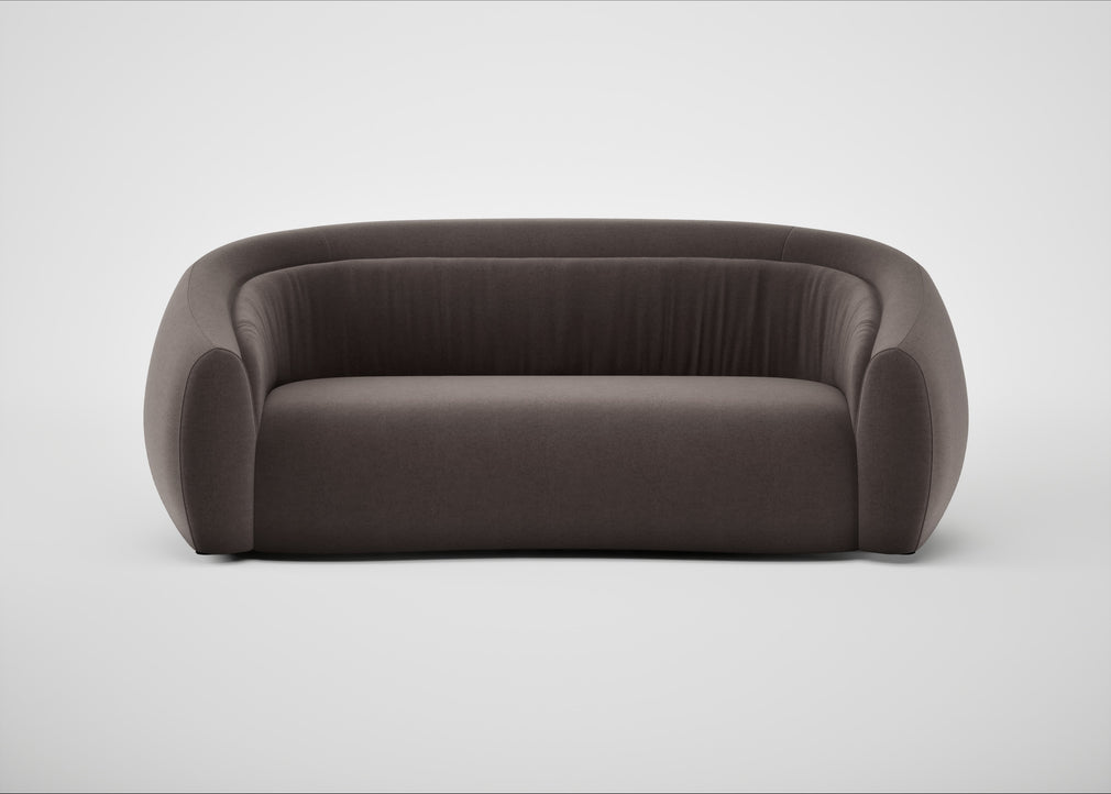 Flora 3 Seater Sofa Nobilis Velvet Sable