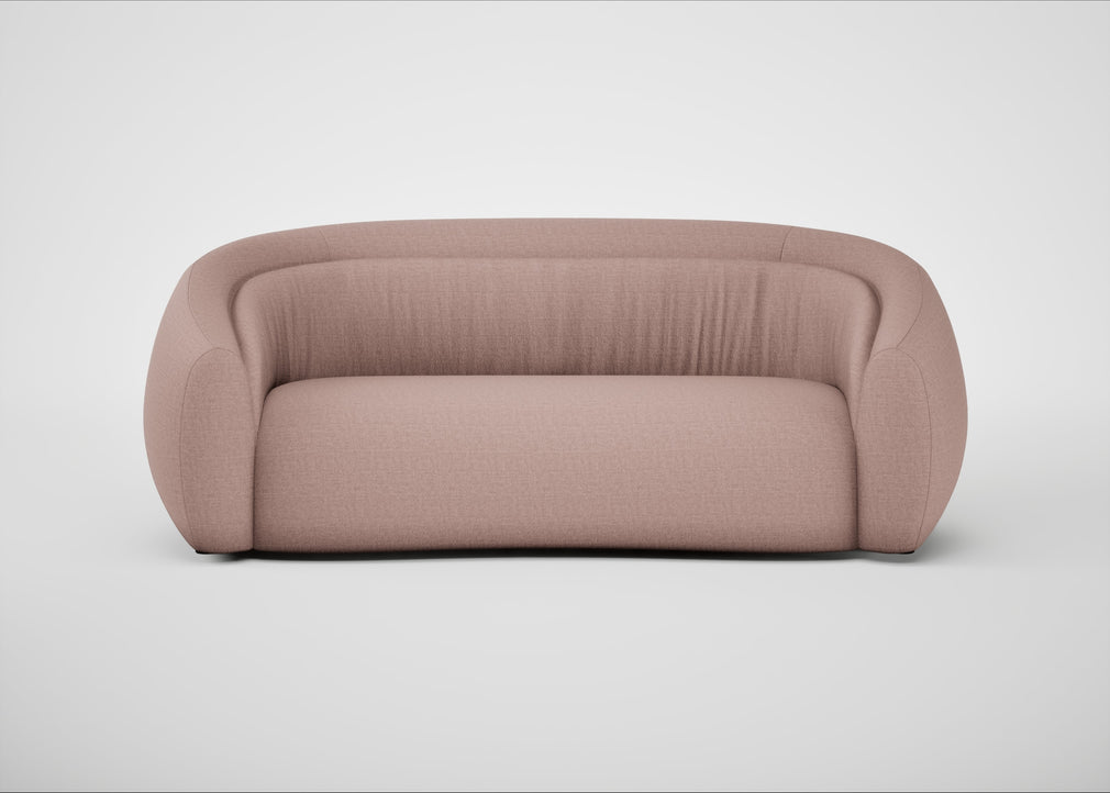 Flora 3 Seater Sofa Siena Cotton Dusky Pink
