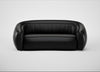 Flora 3 Seater Sofa Leather Stonewash Black 263