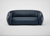 Flora 3 Seater Sofa Leather Stonewash Navy Blue 279