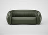Flora 3 Seater Sofa Leather Stonewash Vintage Green 278