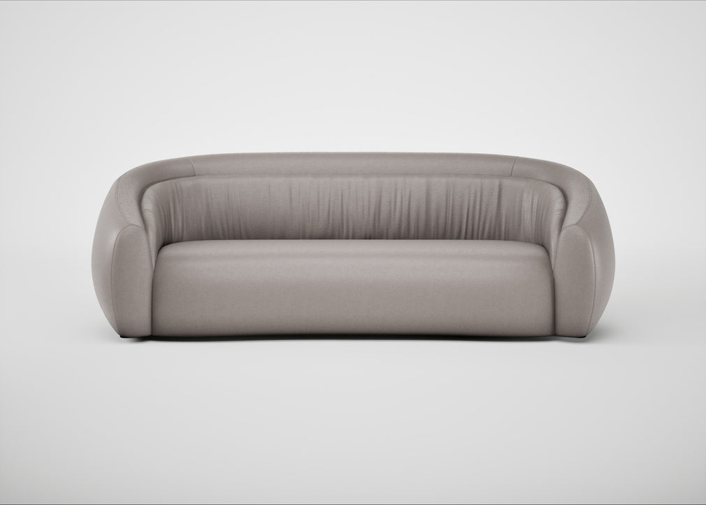 Flora 4 Seater Sofa Daino Leather Elephant