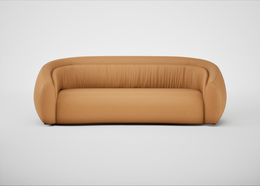 Flora 4 Seater Sofa Daino Leather Parchment