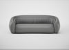 Flora 4 Seater Sofa Daino Leather Steel