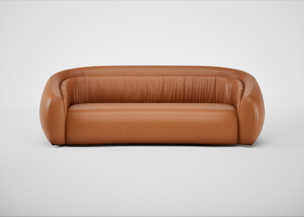 Flora 4 Seater Sofa Daino Leather Treacle