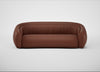 Flora 4 Seater Sofa Leather Grain Dark Brown 068