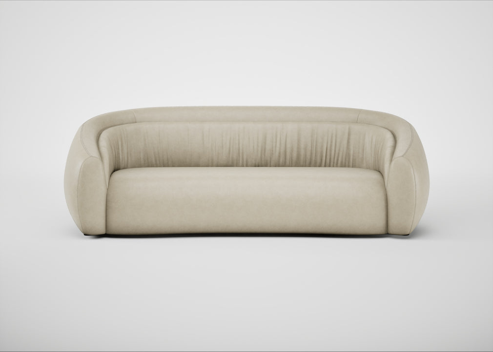 Flora 4 Seater Sofa Leather Grain Storm 006