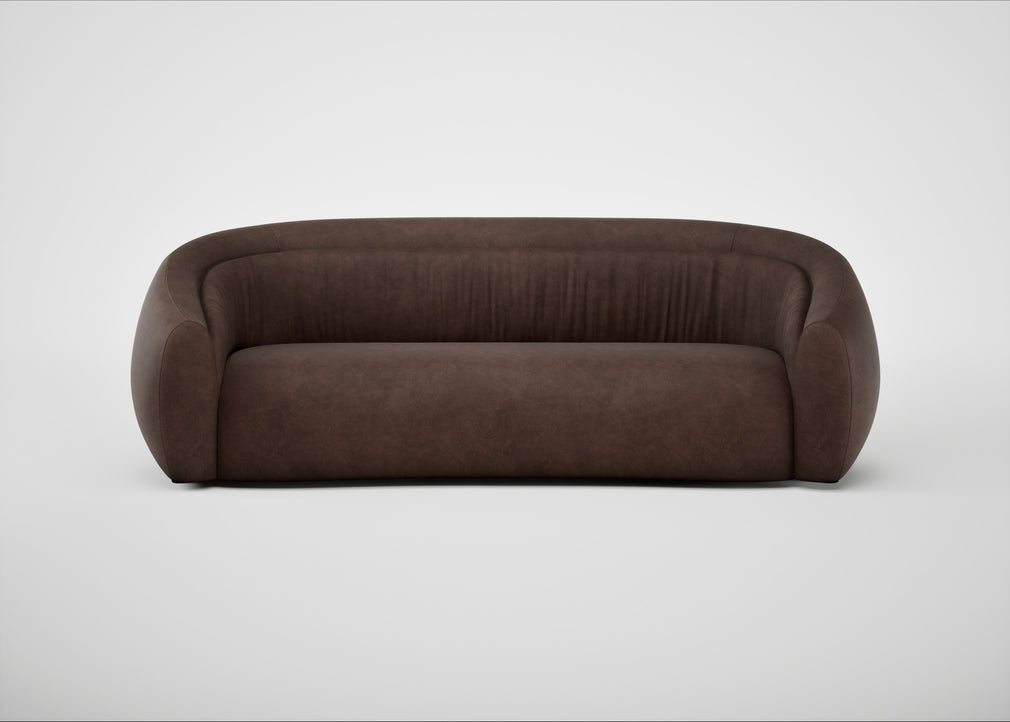 Flora 4 Seater Sofa Heritage Leather Chestnut 2064