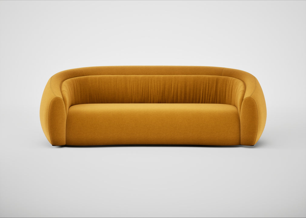 Flora 4 Seater Sofa Nobilis Velvet Mustard
